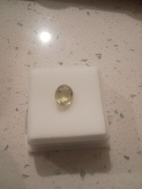 Lemon-Gold Labradorite Oval Faceted Gemstone for Ring Settings